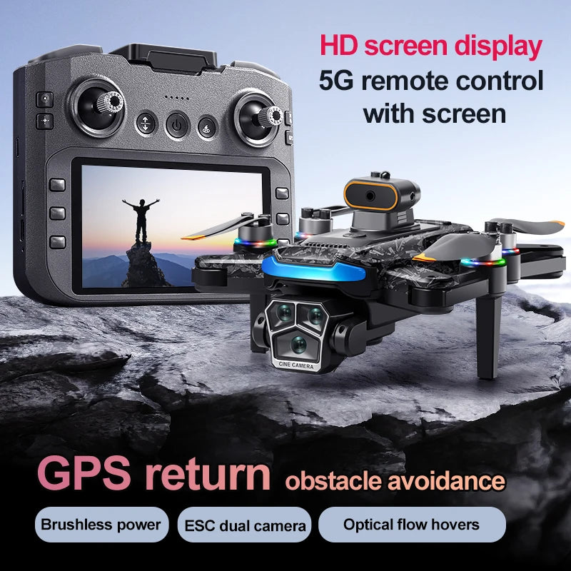 Xiaomi A14pro Max Drone 4.5-inch Large Screen 8K HD Three Camera Gps Brushless Optical Flow Obstacle Avoidance RC 18000m UAV